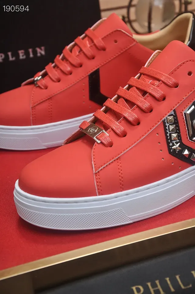 Philipp Plein PP Logo Red Lifestyle Sneakers 4