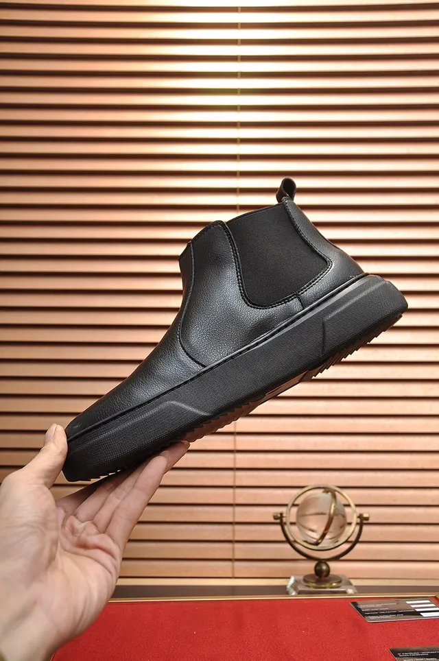 Philipp Plein Skull حذاء تشيلسي جلد أسود 6
