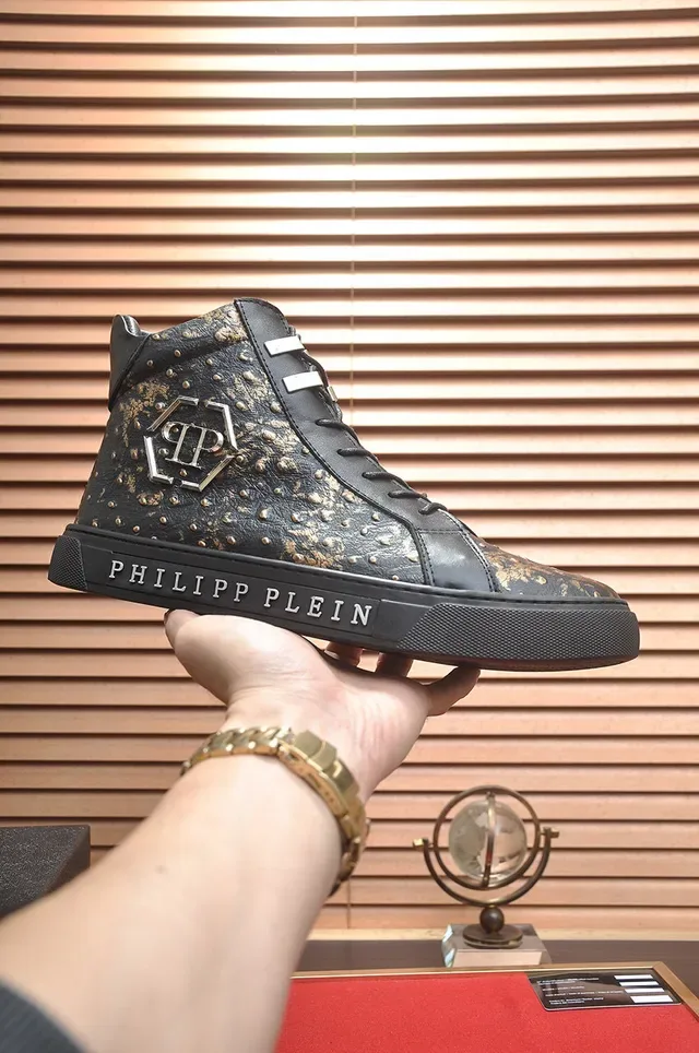 Philipp Plein Studded Leather High-Top Lifestyle Sneakers 2