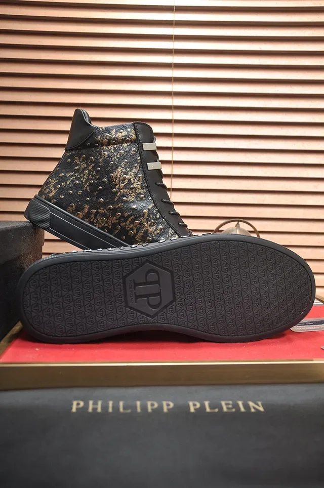 Philipp Plein Studded Leather High-Top Lifestyle Sneakers 7