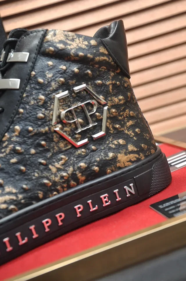 Philipp Plein Studded Leather High-Top Lifestyle Sneakers 9