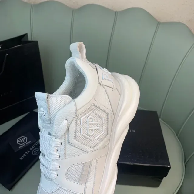 Philipp Plein Sneakers Lifestyle avec Logo Crâne Blanc 2