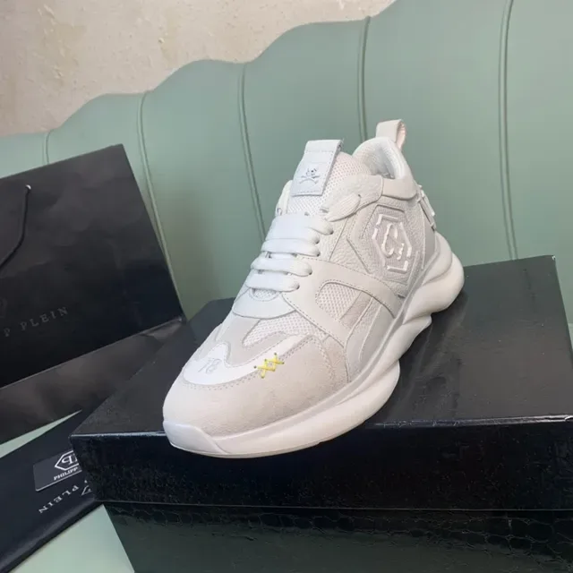 Philipp Plein Sneakers Lifestyle avec Logo Crâne Blanc 9