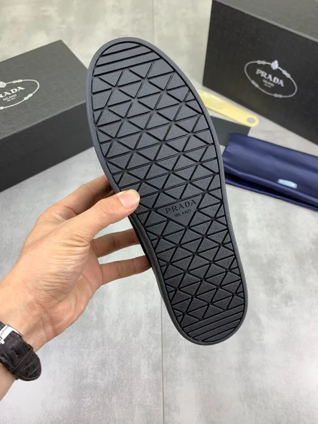 Prada Black Suede Boat Shoes 2