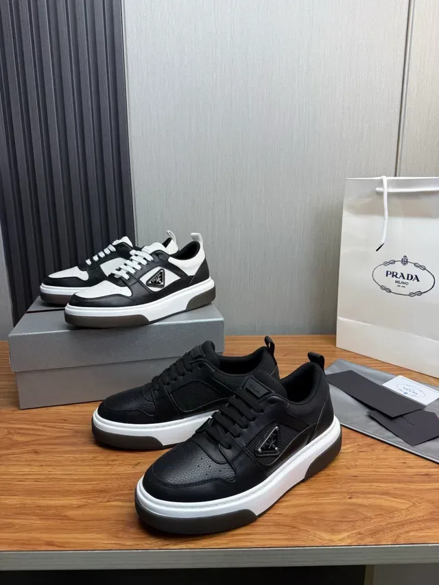 Prada Cloudbust preto e branco tênis lifestyle 12