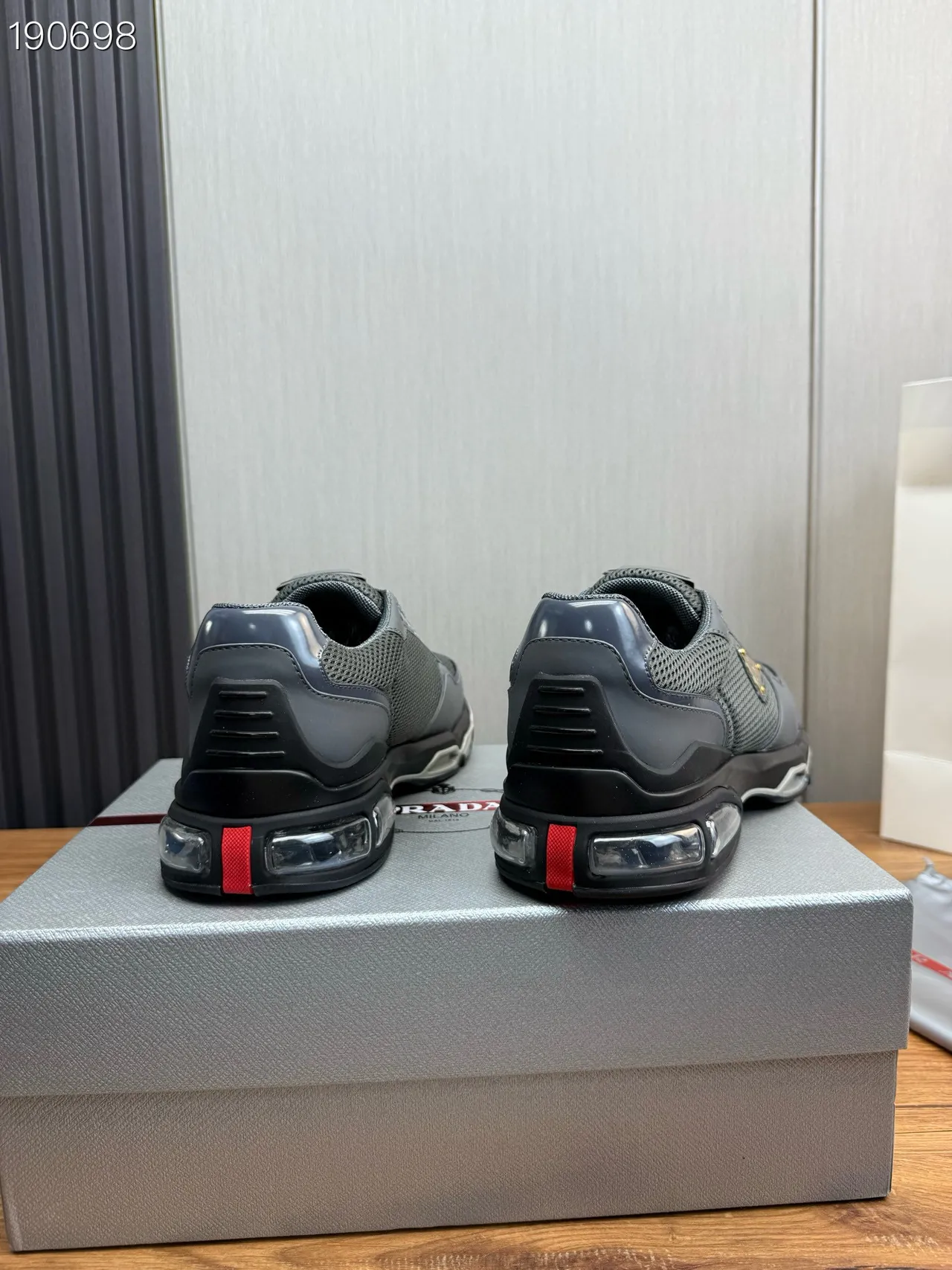 Prada Cloudbust Gray Mesh and Synthetic Chunky Sneakers 2