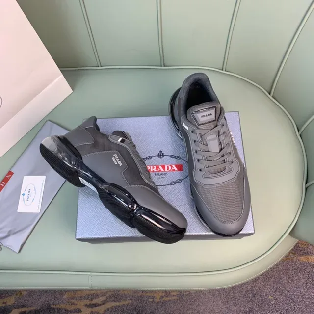 Prada Cloudbust Gray Mesh and Synthetic Lifestyle Sneakers 5