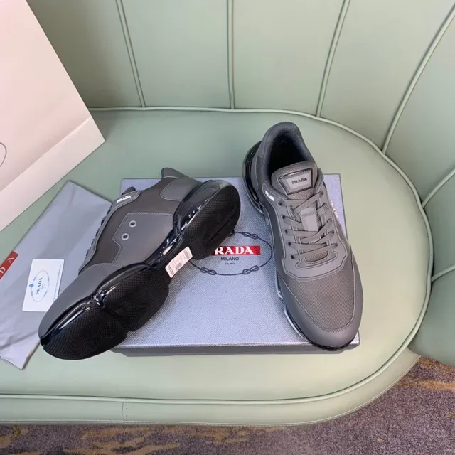 Prada Cloudbust Gray Mesh and Synthetic Lifestyle Sneakers 7