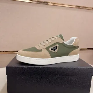 Prada Cloudbust Two-Tone Olive and Beige Lifestyle Sneakers
