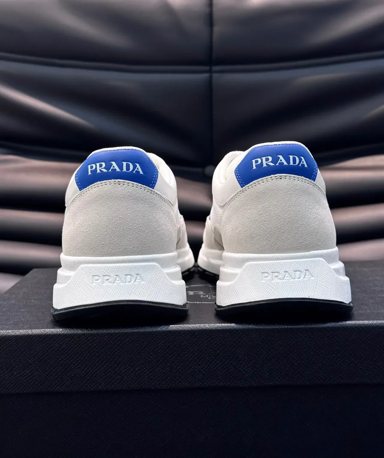 Prada Cloudbust White and Blue Lifestyle Sneakers 5
