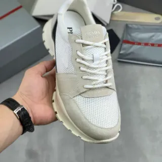 Prada Mesh and Suede Low-Top Lifestyle Sneakers