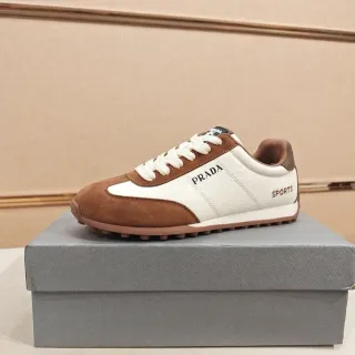Prada Sports Two-Tone Suede and Leather Lifestyle Sneakers