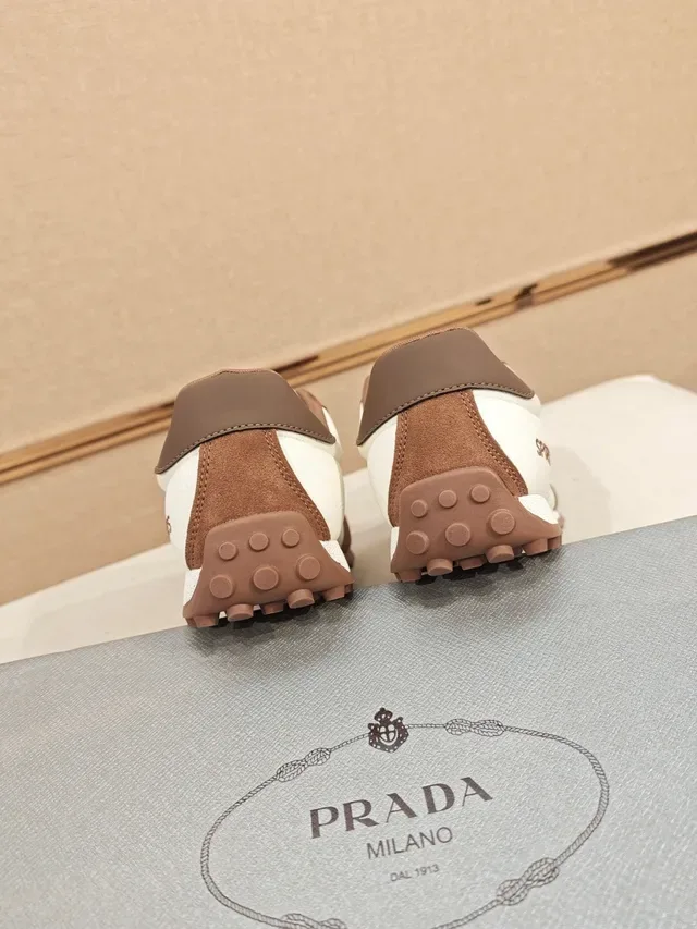 Prada Sports Two-Tone Suede and Leather Lifestyle Sneakers 3