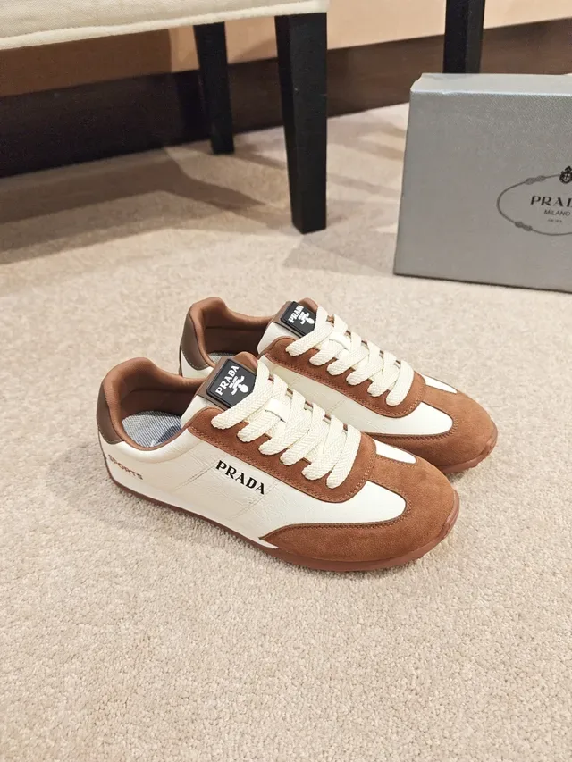 Prada Sports Two-Tone Suede and Leather Lifestyle Sneakers 4
