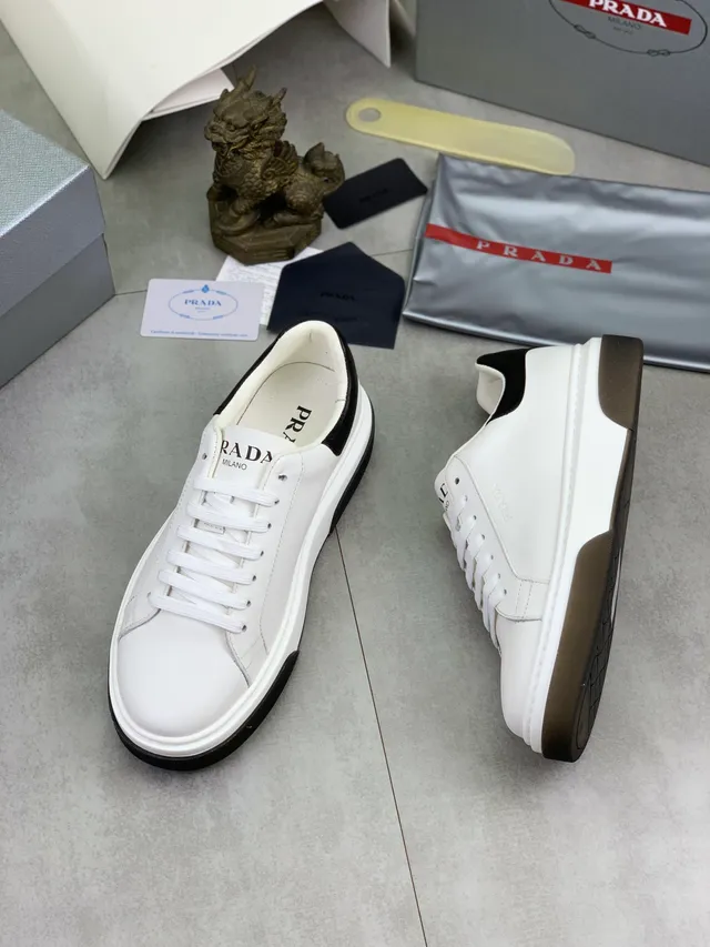 Prada White and Black Lifestyle Sneakers 6
