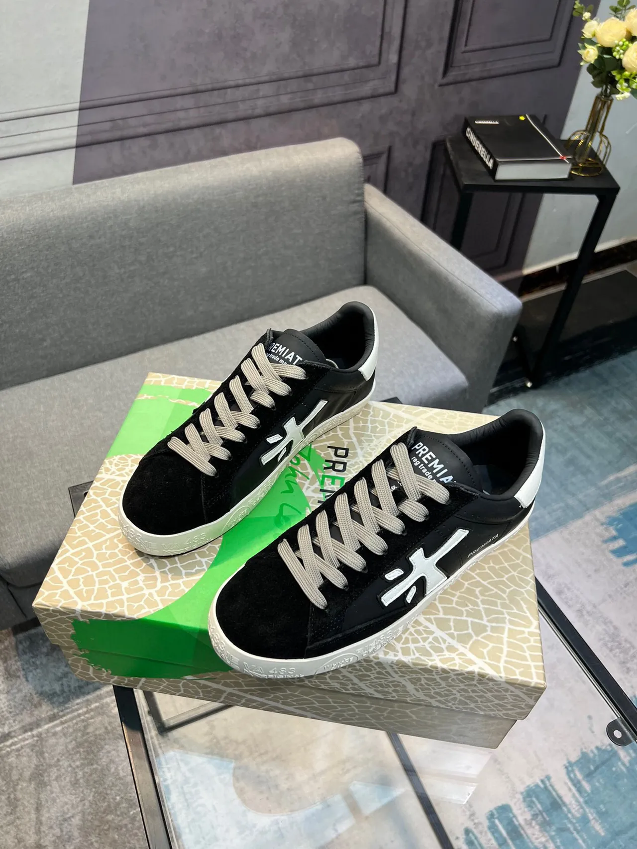 Premiata X-Logo Black Suede Lifestyle Sneakers 3