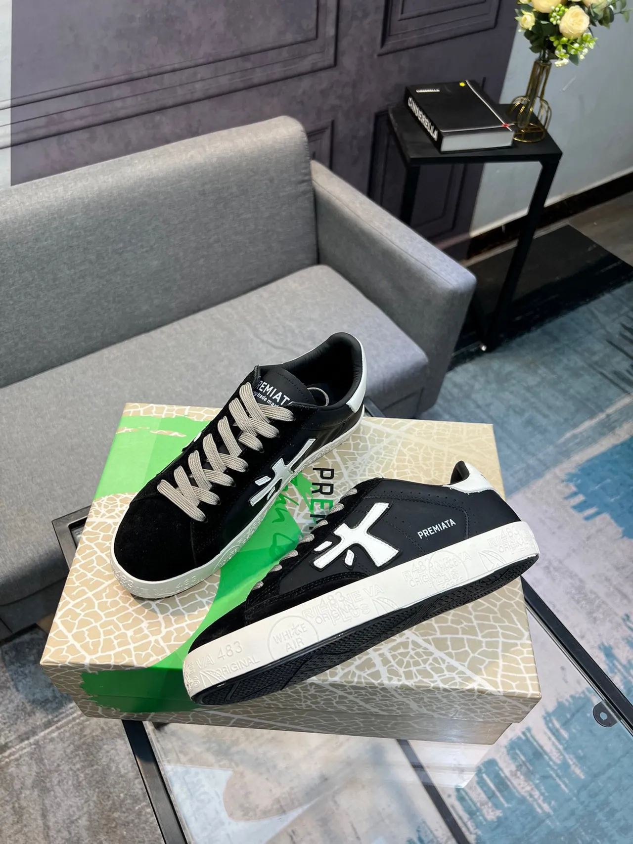 Premiata X-Logo Black Suede Lifestyle Sneakers 4