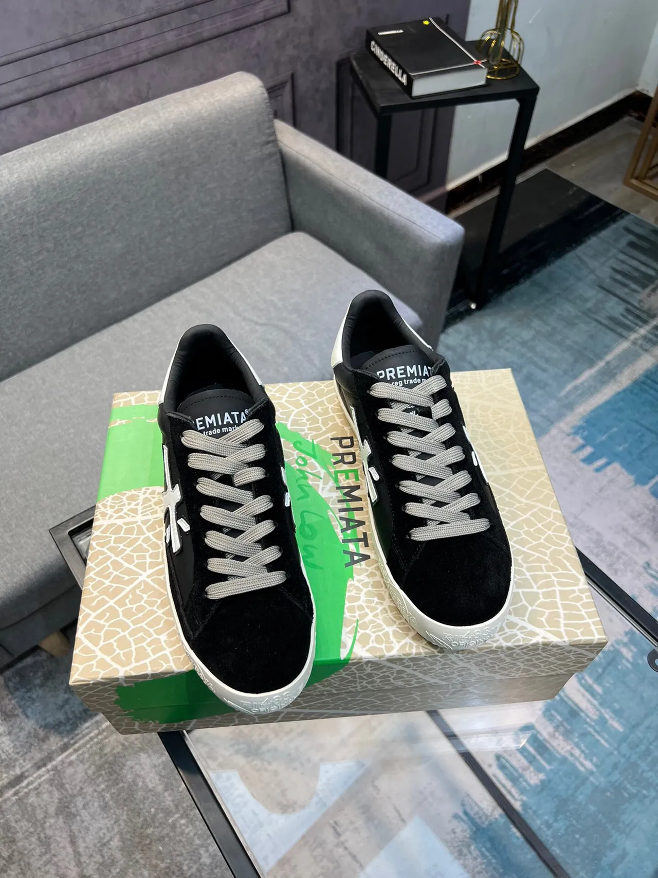 Premiata X-Logo Black Suede Lifestyle Sneakers 5