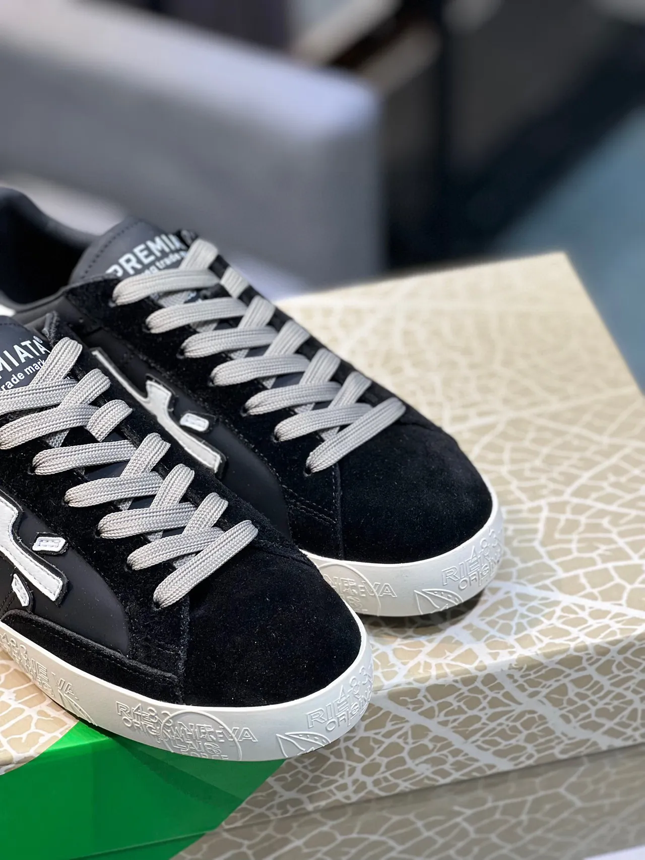Premiata X-Logo Black Suede Lifestyle Sneakers 8