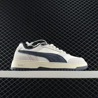 Puma Doublecourt Beige and Navy लाइफस्टाइल स्नीकर्स