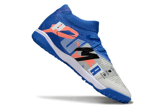 Puma Future Z নীল সাদা সক ফিট নিট কলার অ্যাসিমেট্রিকাল লেসিং টার্ফ সকার শু 2