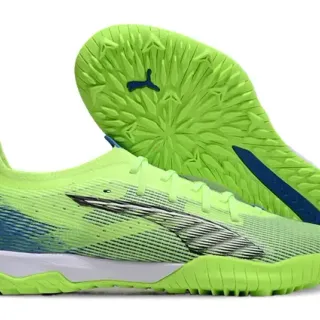 Puma Future Z Green Blue Knit Upper Molded Turf Outsole Sneakers