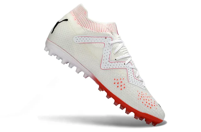 Puma Future Z 白红 针织袜式鞋面 人工草地足球鞋 2