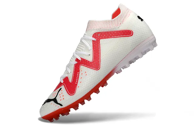 Puma Future Z 白红 针织袜式鞋面 人工草地足球鞋 3