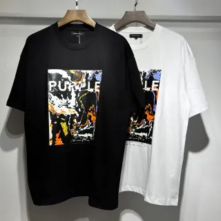 Purple Brand Oversized Abstract Graphic Print T-Shirt