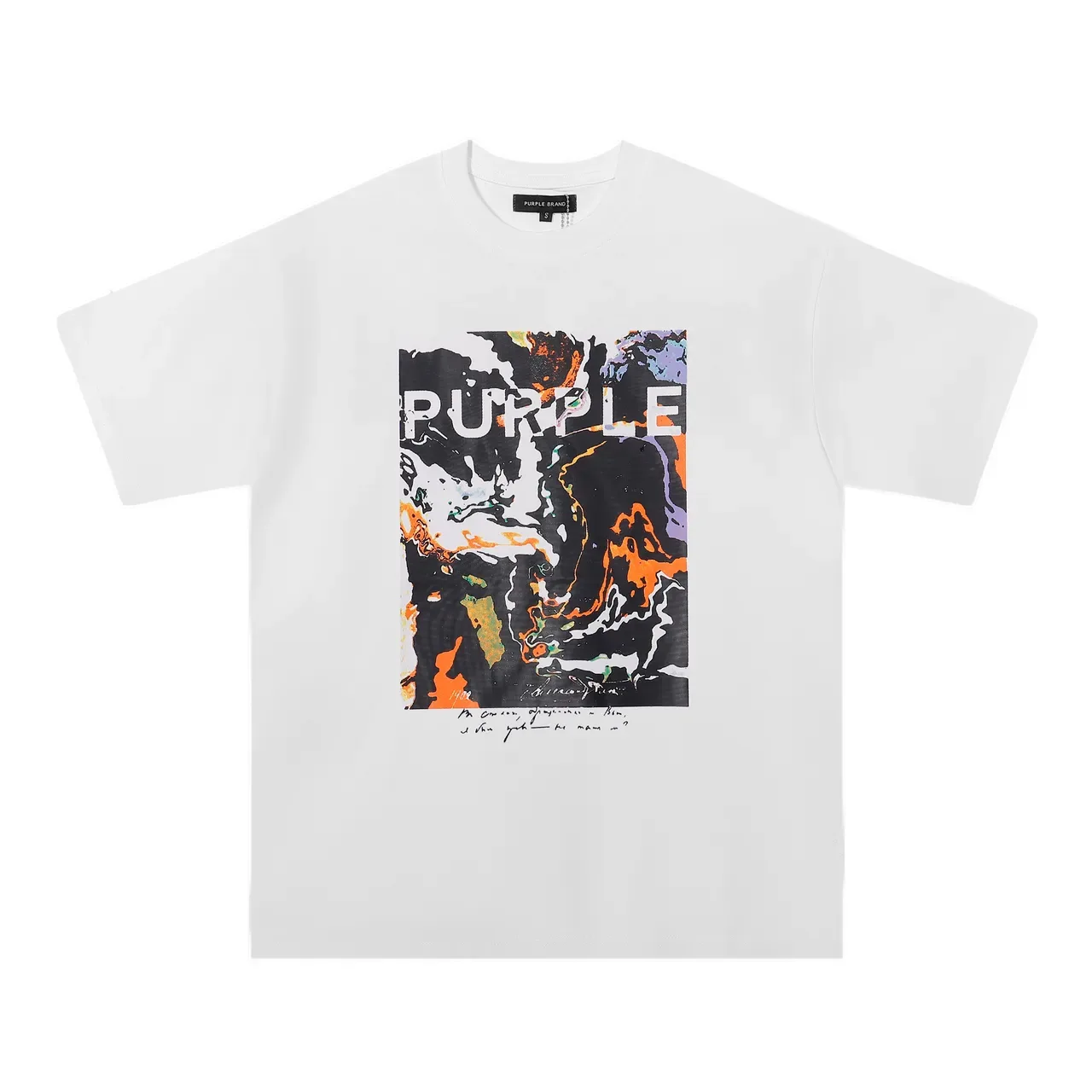 Camiseta oversized com estampa gráfica abstrata Purple Brand 4