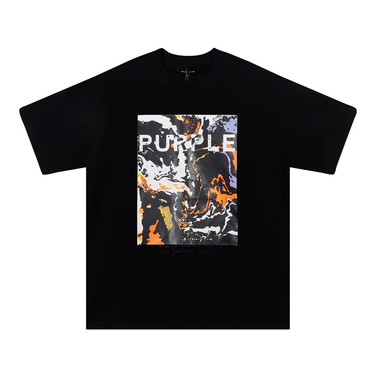 Camiseta oversized com estampa gráfica abstrata Purple Brand 9