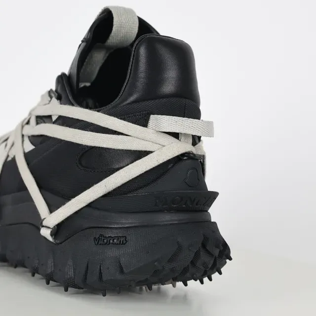 Rick Owens 黑色灰色 超大鞋底 交叉搭带 系带 厚底运动鞋 4