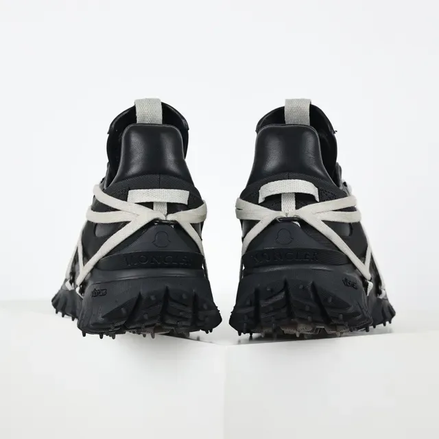 Rick Owens 黑色灰色 超大鞋底 交叉搭带 系带 厚底运动鞋 8