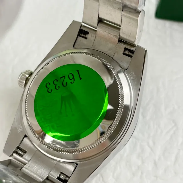 Rolex Oyster Perpetual وجه أزرق فاتح فولاذ مقاوم للصدأ ساعة ميكانيكية 2