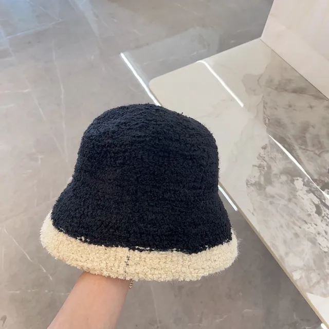 Saint Laurent chapéu de balde com monograma de cristal de duas cores Bouclé 5
