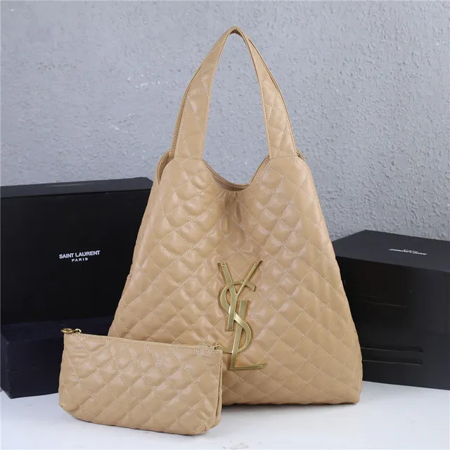 Saint Laurent Loulou 绗缝黑色皮革托特包 9