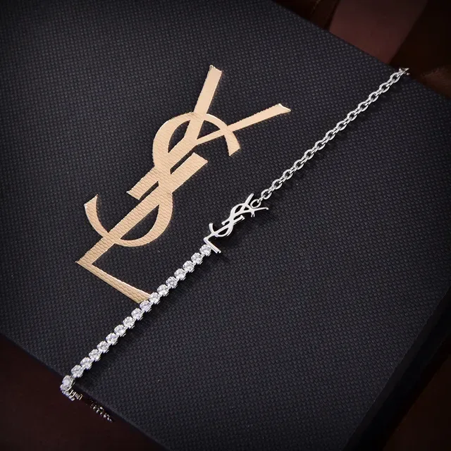 Saint Laurent OPYUM Bracelet chaîne en métal argenté 3