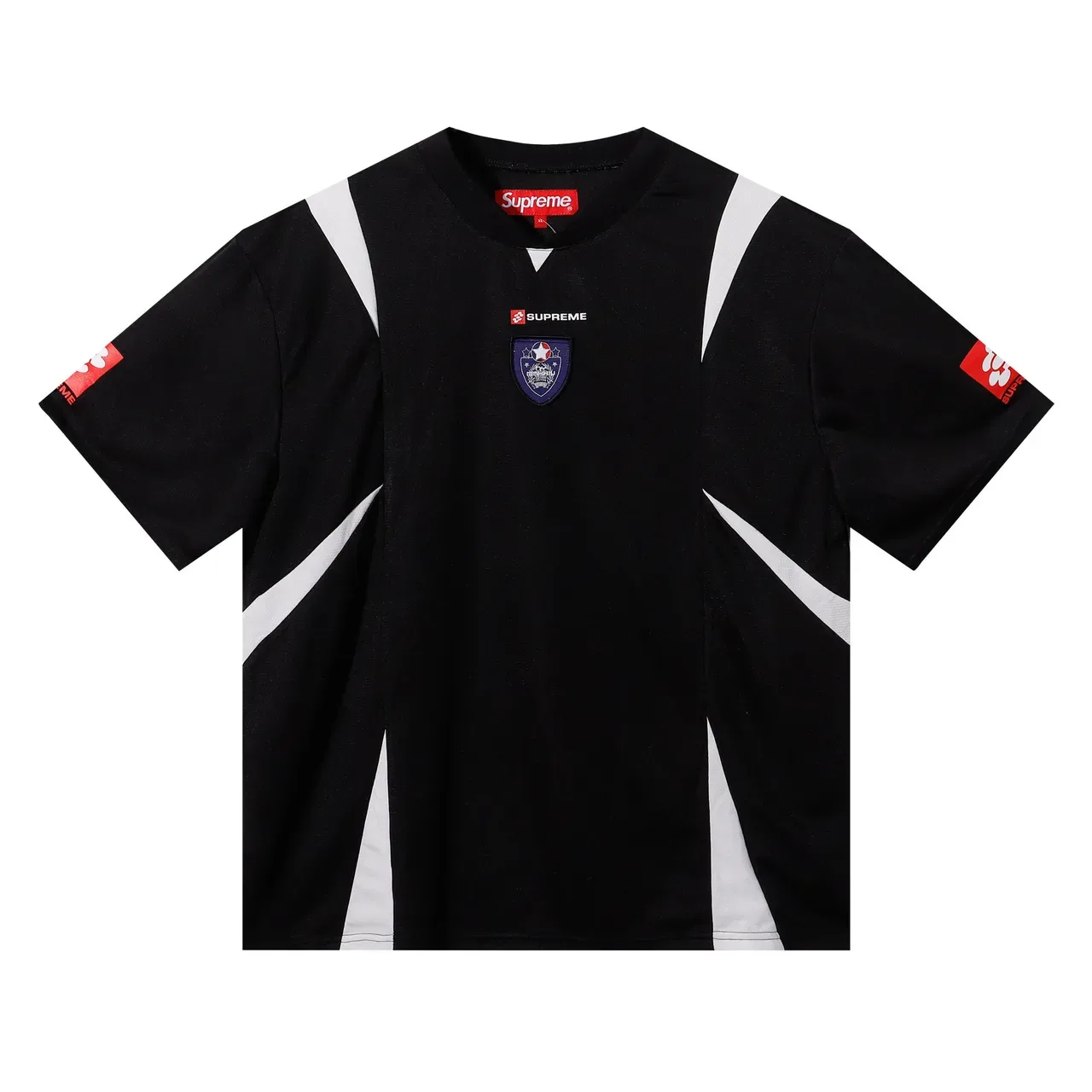 Supreme Camiseta Negro y Blanco Panel Angular 3