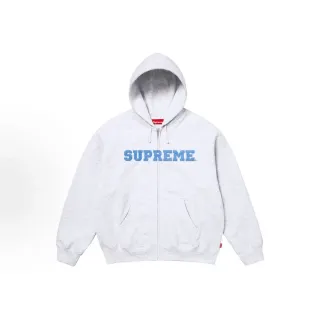 Supreme Box Logo Heather Gray Full-Zip Hoodie