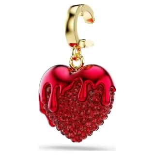 Swarovski Dripping Heart Red Gold Pavé-Crystal Glossy Resin Effect Jewelry