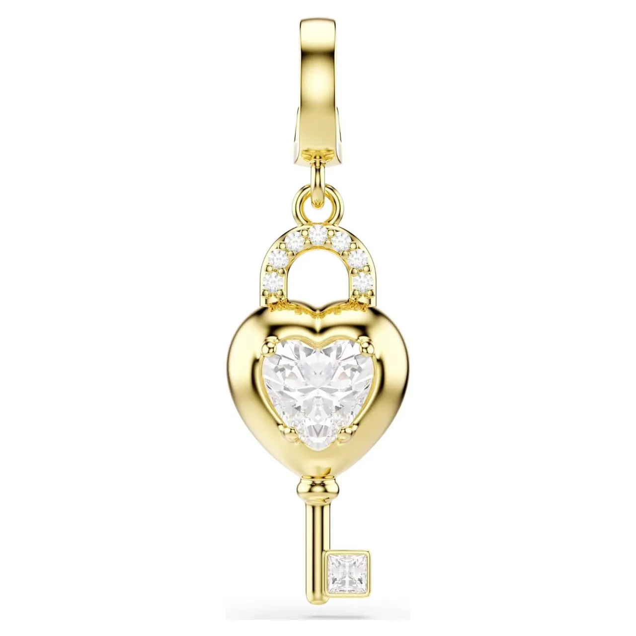 سواروفسكي قلب يقطر ذهب أحمر Pavé-Crystal تأثير اللمعان الراتنج مجوهرات 4