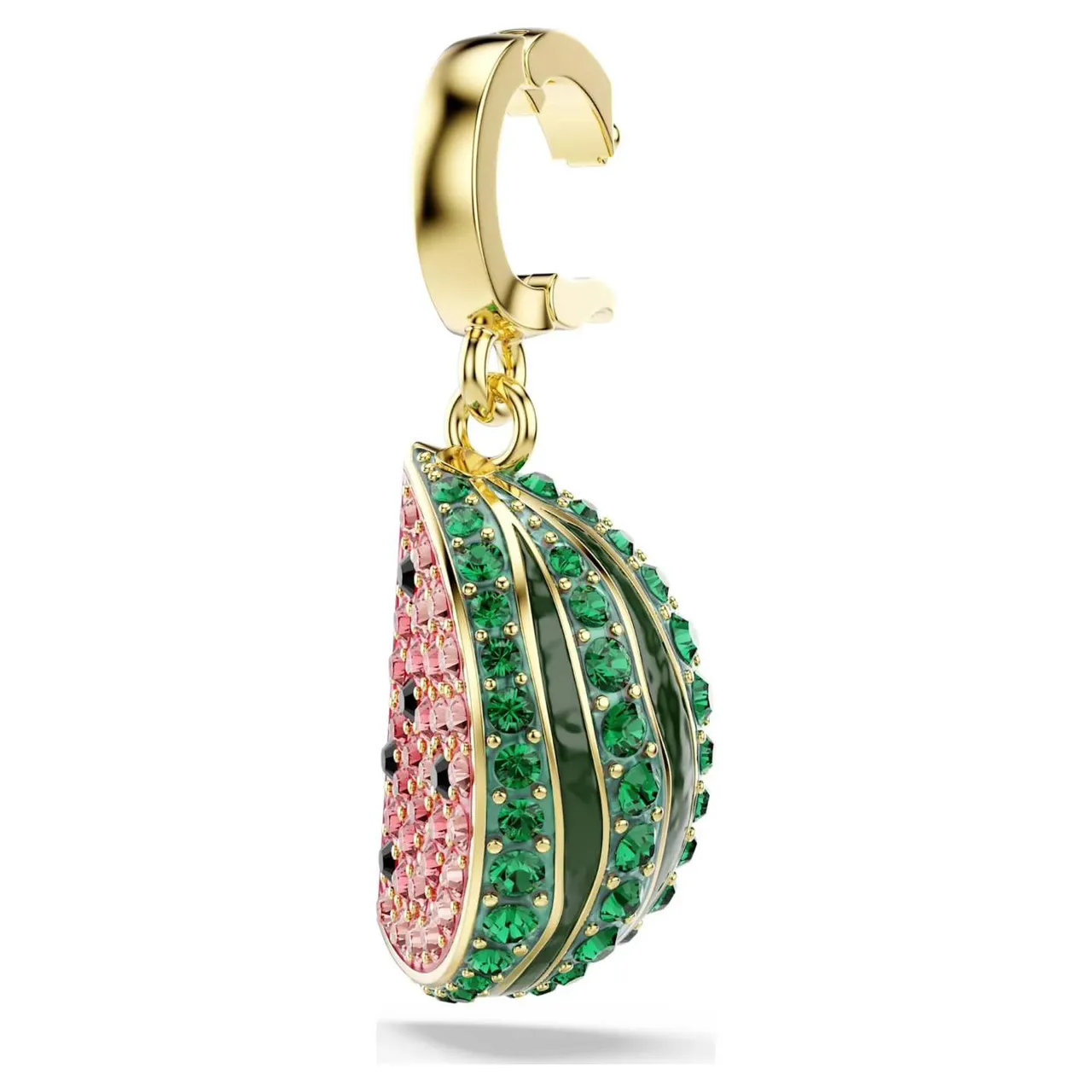 سواروفسكي قلب يقطر ذهب أحمر Pavé-Crystal تأثير اللمعان الراتنج مجوهرات 7