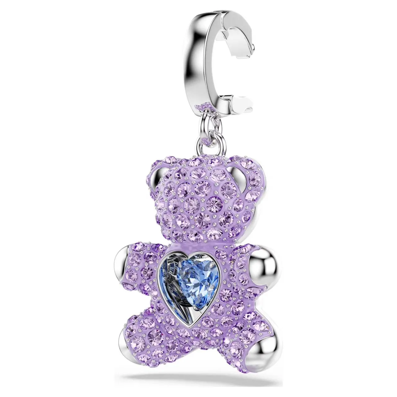 سواروفسكي قلب يقطر ذهب أحمر Pavé-Crystal تأثير اللمعان الراتنج مجوهرات 10