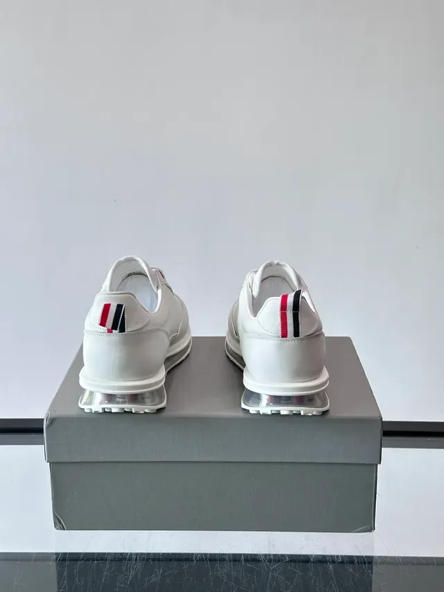 Thom Browne Air Runner White Red Low-Top Leather Upper Lifestyle Sneakers 3