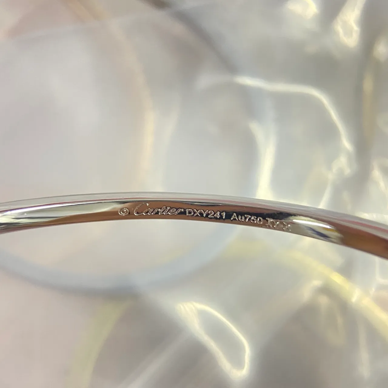 Tiffany & Co. 金银 三排 Pavé 铰链 手镯 4