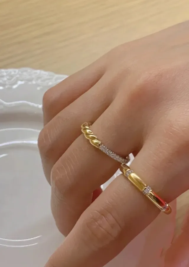 Tiffany & Co. Pavé Eternity Band হলুদ সোনা ডায়মন্ড রিং 2