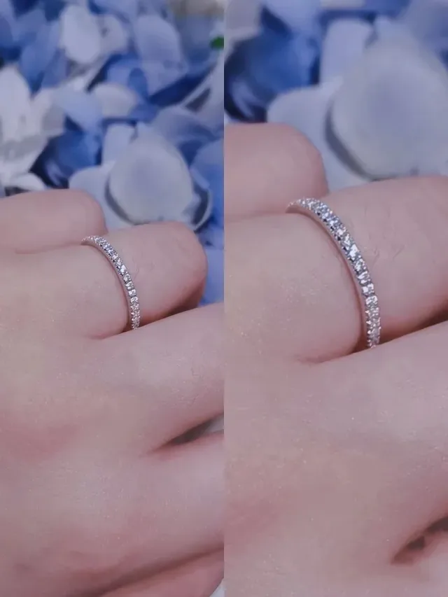 Tiffany & Co. Pavé Eternity Band হলুদ সোনা ডায়মন্ড রিং 3