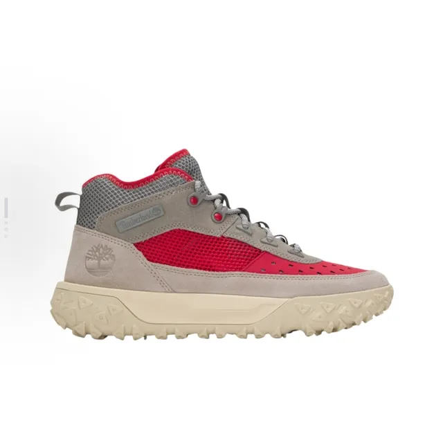 Timberland 红色和米色网面麂皮徒步靴 4