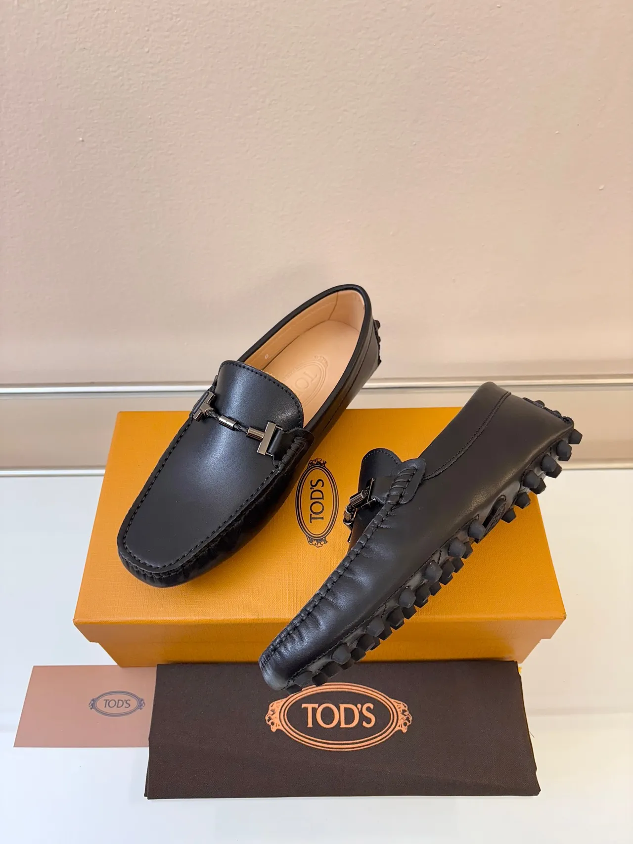 Tod's Gommino Zapato Mocasín de Cuero Negro con Hebilla de Horsebit 2