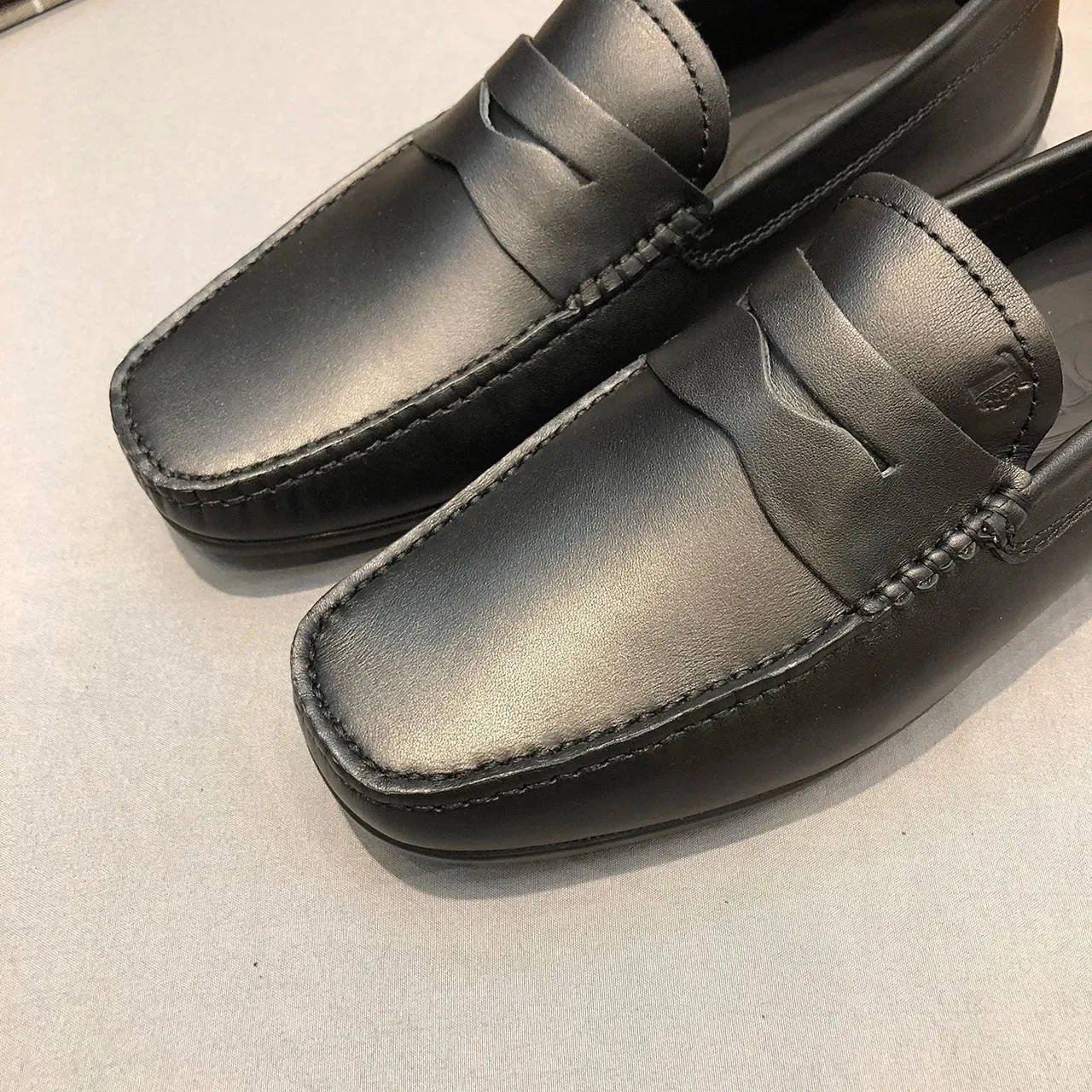 Tod's Penny Strap Loafer Black Leather Loafer 5